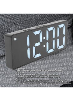 erorex Digital Alarm Clock With Led Time Display Temperature Detect Voice Activated Brightness Adjustable Big Number Alarm Clock Easy To Use For Bedroom Bedside  - Image 5