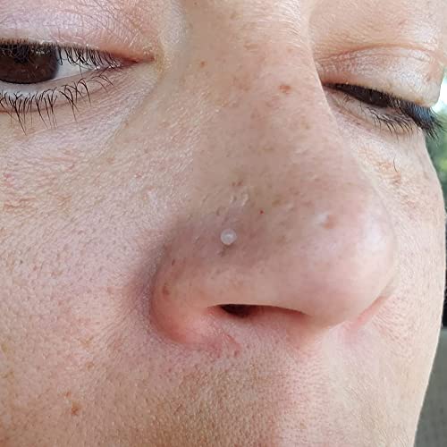 MODRSA Clear Nose Rings Studs Nose Retainer Flexible L-Shape Nose Bone Pin Screw Nostril Piercing Retainer for Work Surgery Round and Flat Top 18g - Image 3