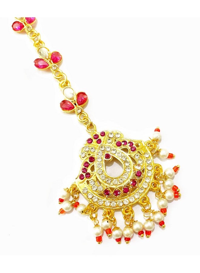 SMARNN Gold Plated Mang tikka For Women Girls - Image 2