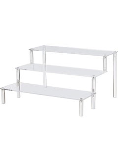 Clear Acrylic Display Stand 3 Tier Perfume Display Stand 3 Tier Cupcake Display Risers Steps Acrylic Riser Display Shelf For Organizer And Decoration A