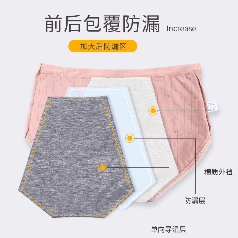 Menstrual Underwear For Women, Mid-High Waist, Leak-Proof, Period Panties, Sanitary Pants, Pure Cotton Crotch, Breathable, For Young Girls - Image 5