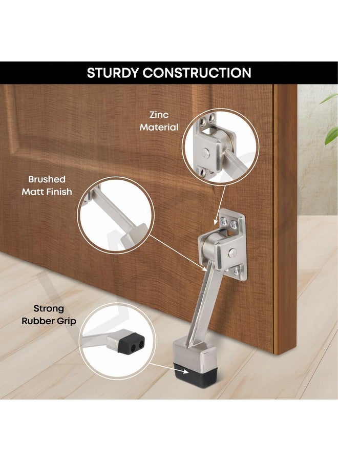LAPO Premium 5-Inch Rubber Door Stopper with Screw | Heavy Duty Wooden Door Stopper for Home, Office, Hotel | Matt Finish | Strong Grip Door Holder for All Surfaces (Pack of 1) - Image 2