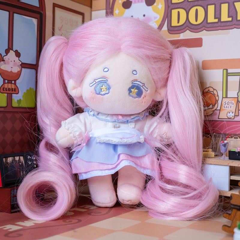CALEMBOU Plush Doll, 20cm Cute Cotton Doll with Skeleton, Anime Plushies Soft Stuffed Dress Up Dolls, Kawaii Plush Toys Gift Come with Doll Clothes (Doll&Clothes-Maybe-Pink) - Image 3