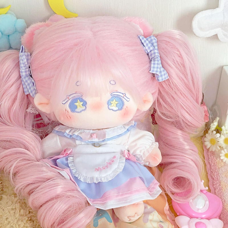 CALEMBOU Plush Doll, 20cm Cute Cotton Doll with Skeleton, Anime Plushies Soft Stuffed Dress Up Dolls, Kawaii Plush Toys Gift Come with Doll Clothes (Doll&Clothes-Maybe-Pink) - Image 2