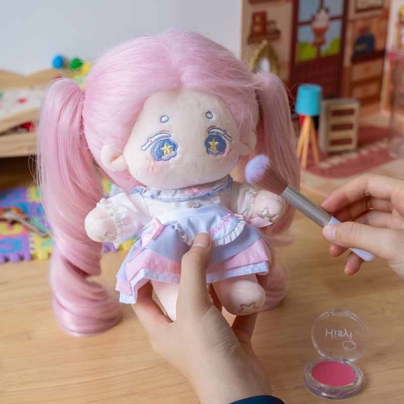 CALEMBOU Plush Doll, 20cm Cute Cotton Doll with Skeleton, Anime Plushies Soft Stuffed Dress Up Dolls, Kawaii Plush Toys Gift Come with Doll Clothes (Doll&Clothes-Maybe-Pink) - Image 5