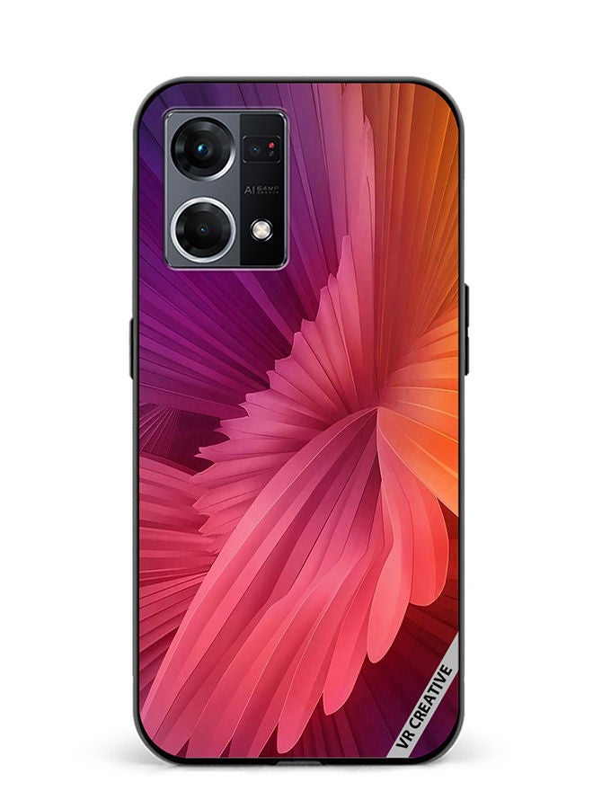 VR CREATIVE Protective Case Cover For Oppo Reno8 4G Flower Design Multicolour - Image 1