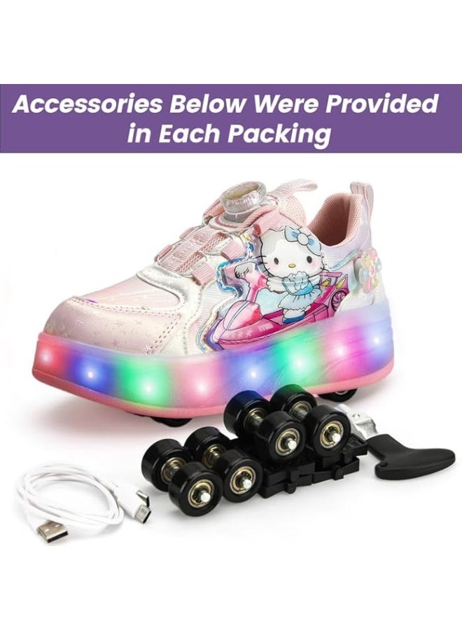 Lucky Kids Kids Roller Skates 4 Wheel Flashing Skate Shoes With Led Lights Usb Rechargeable Stylish & Fun For Boys & Girls - Image 5