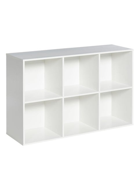 Wooden 6-Cube Storage Organizer with Closed Back Panel, 11in Cube Shelf Opening, Bookshelf, Display Shelf,Closet Cabinet for Home and Office