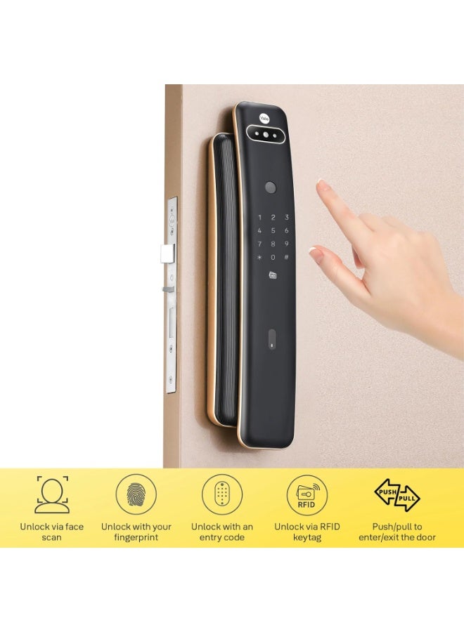 Yale Luna Pro Plus Smart Door Lock with Facial Recognition, Fingerprint & PIN Code, Push and Pull - Image 2