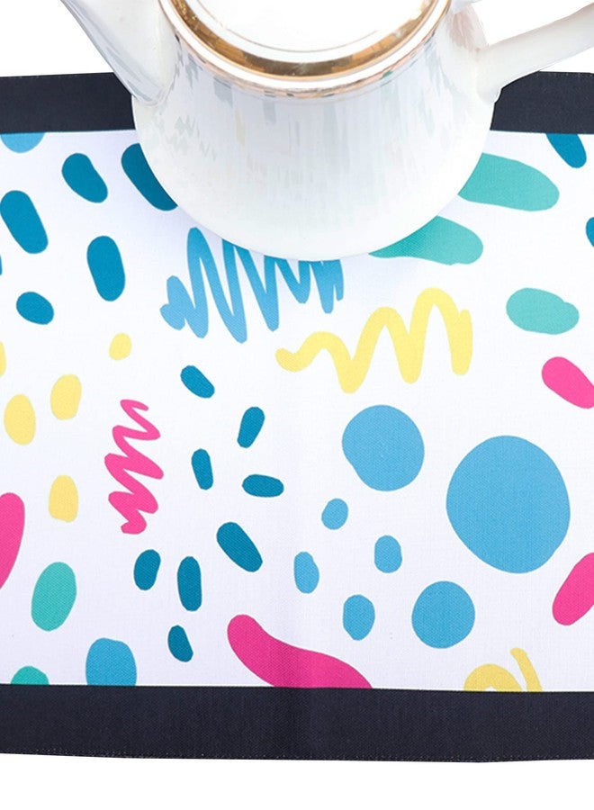 Zeba World Fun Geometric Pattern Multicoloured Dining Table Runner with Flange for Six Seater Table. (Size : 12" X 84" ; 30 Cms X 213 Cms) - Image 5