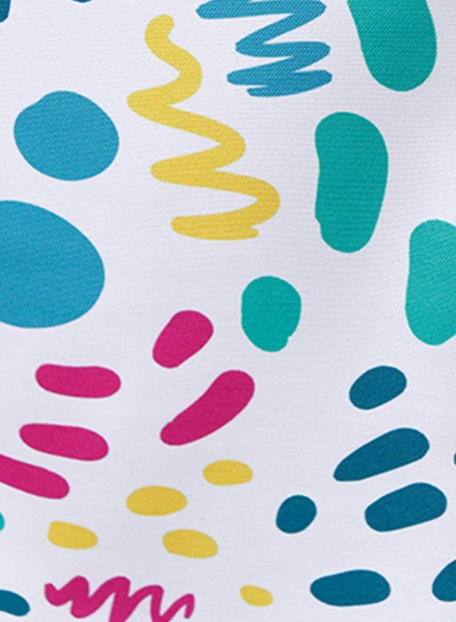 Zeba World Fun Geometric Pattern Multicoloured Dining Table Runner with Flange for Six Seater Table. (Size : 12" X 84" ; 30 Cms X 213 Cms) - Image 2