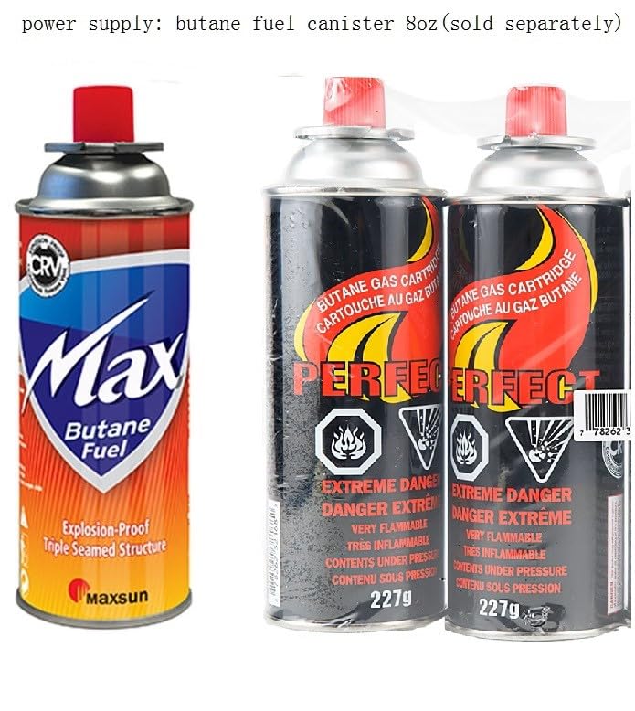 MAXSUN موقد غاز محمول ماكسون MS3800 (أحمر)، 9,560BTU طاقة عالية، موقد تخييم، خارجي/داخلي، مع حقيبة حمل - Image 4