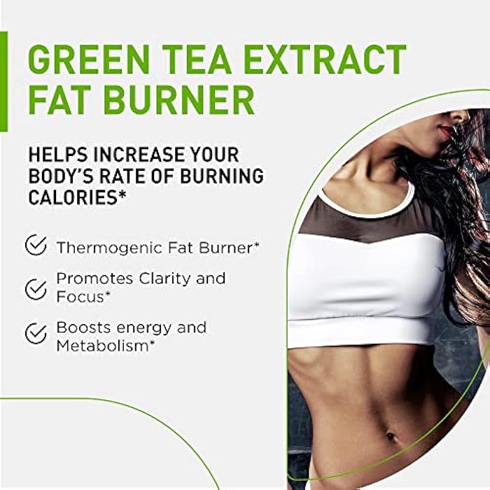 NUTRAMODE مكمل مستخلص الشاي الأخضر الفاخر لحرق الدهون مع EGCG - مثبط شهية طبيعي - حبوب نظام غذائي لفقدان الوزن الصحي تعمل بسرعة للنساء والرجال - معزز الأيض للتخلص من دهون البطن بسرعة - Image 2