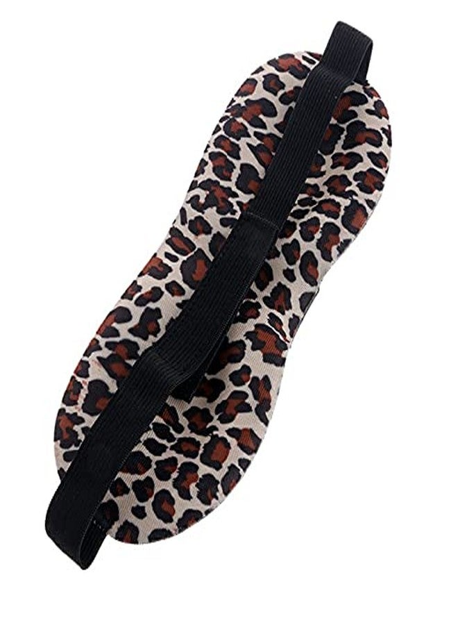 SYGA Polyester 3D Breathable Sleep Mask Eye Mask For Sleeping Nose Blindfold Travel Night Blackout Eyeshade For Men Women, Contoured Eyemask With Adjustable Fastener Tape Strap (Leopard, Free Size) - Image 3