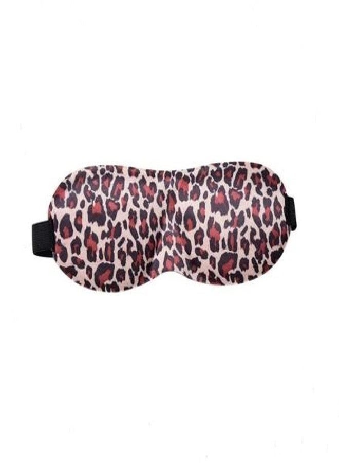 SYGA Polyester 3D Breathable Sleep Mask Eye Mask For Sleeping Nose Blindfold Travel Night Blackout Eyeshade For Men Women, Contoured Eyemask With Adjustable Fastener Tape Strap (Leopard, Free Size) - Image 1