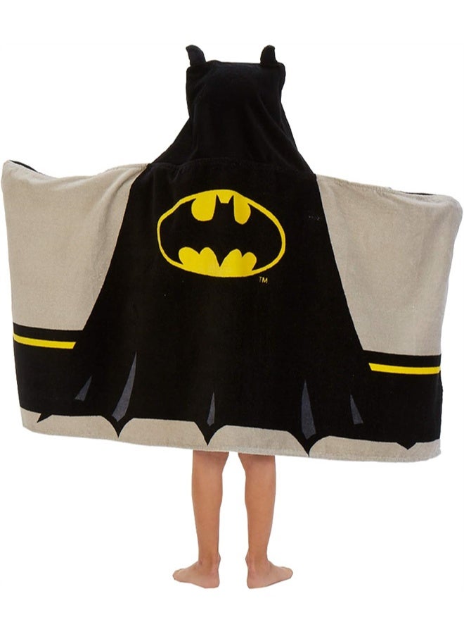 HOMESTAR Soft Batman Kids Hooded Bath Towel, 24*48 Inch, Absorbent Cotton, Cozy Beach, Pool Wrap for Boys and Girls 3-7 - Image 2