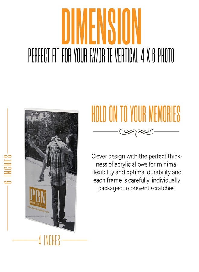 Photo Booth Nook | Magnetic Photo Frames for Refrigerator 4x6 (12 Count) | Clear Acrylic Picture frames 4x6 | Vertical Orientation - Image 2