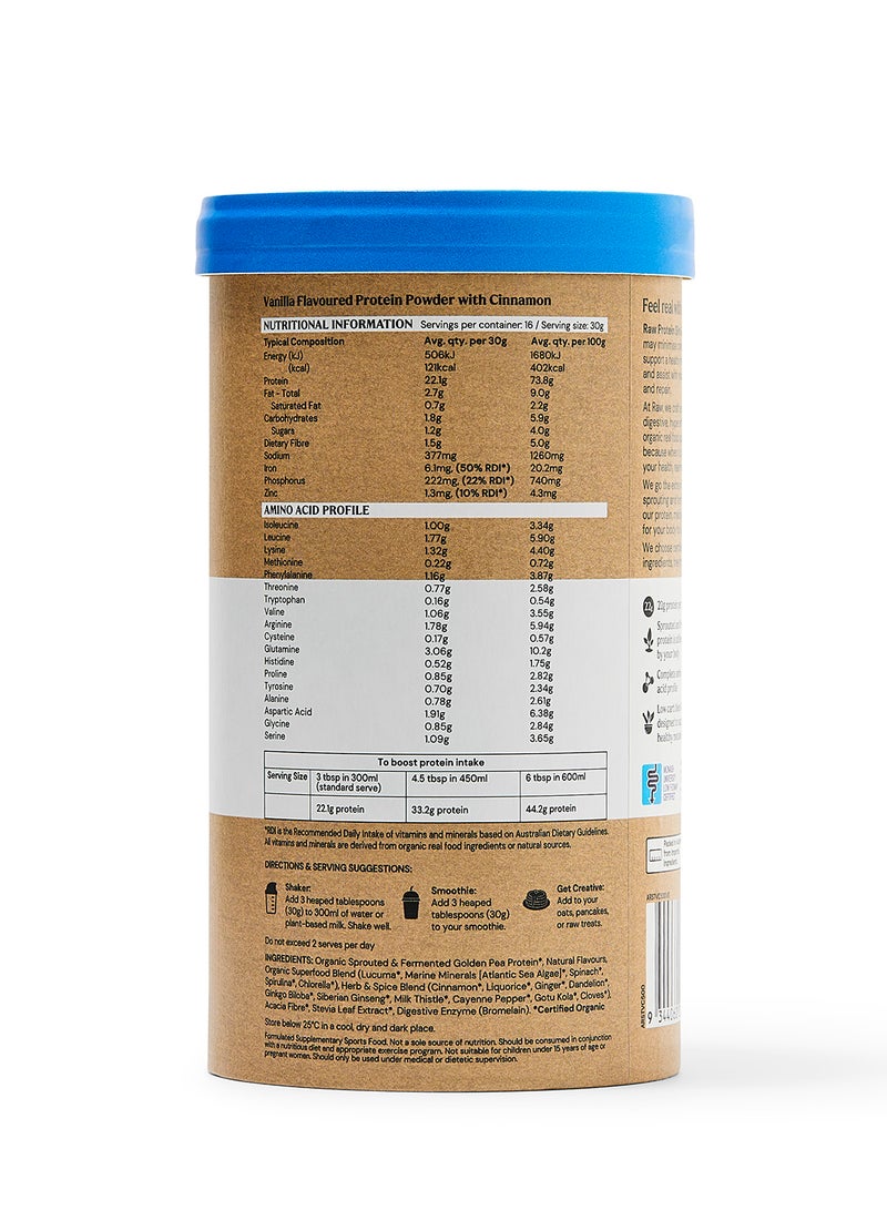 Raw Amazonia Raw Protein Slim & Tone Vanilla Cinnamon 500g - Image 2