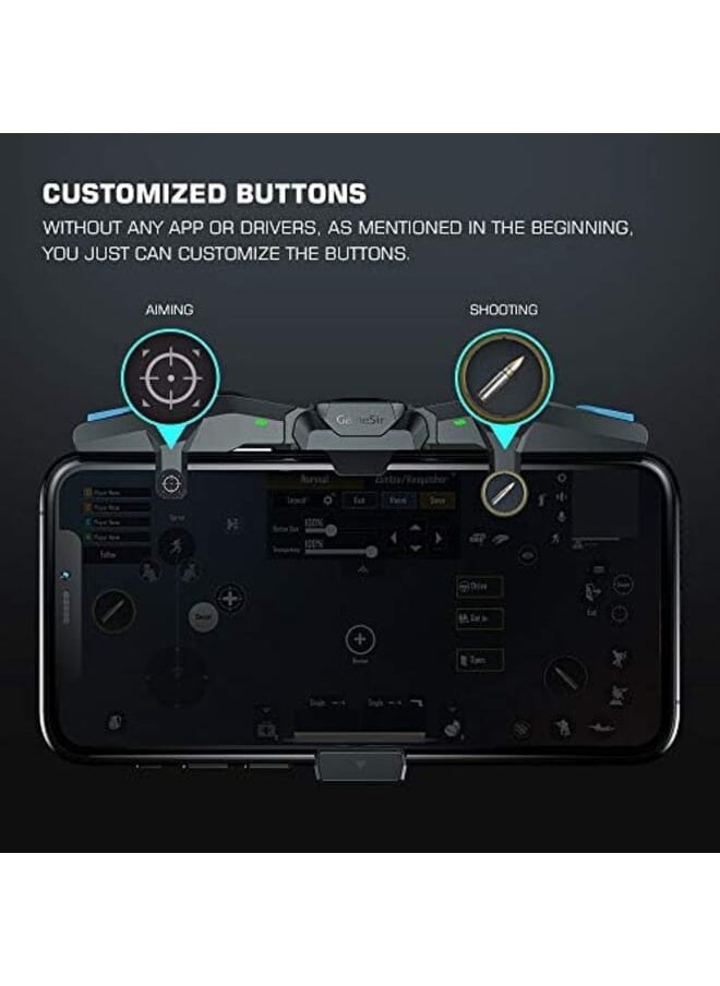 تي ان جي - وحدة تحكم ألعاب F4 Falcon للهاتف المحمول، مقبض لوحة تحكم Pubg لأجهزة Android Ios، عصا تحكم بأجنحة قابلة للطي، Fortnite Cod Gray، الاتحاد الروسي - Image 1