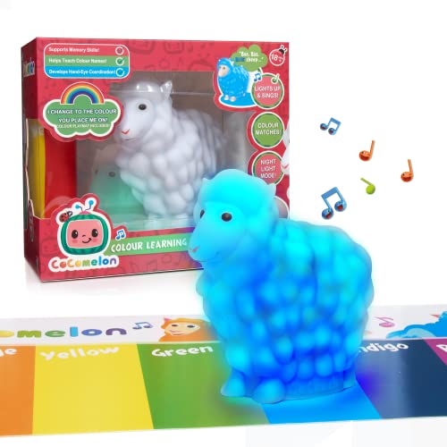 WOW! STUFF CoComelon Toys Musical Color Learning Sheep | Changes to Match Colors | Plays Baa Baa Black Sheep Nursery Rhyme | Night Light Sleep Soother Mode | for Girls and Boys | Ages 2+ - Image 1