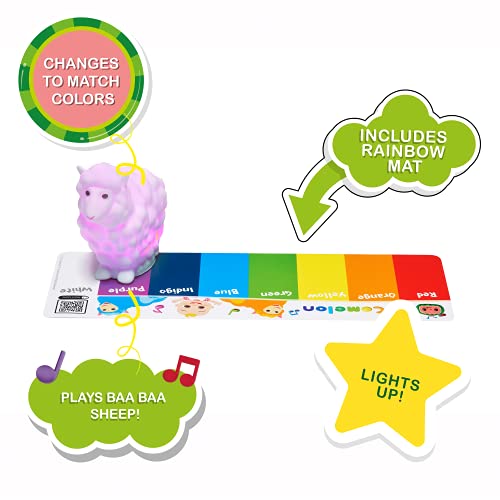 WOW! STUFF CoComelon Toys Musical Color Learning Sheep | Changes to Match Colors | Plays Baa Baa Black Sheep Nursery Rhyme | Night Light Sleep Soother Mode | for Girls and Boys | Ages 2+ - Image 3