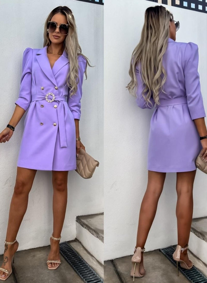 Shougu New Suit Jacket Dress With Belt  - Image 4