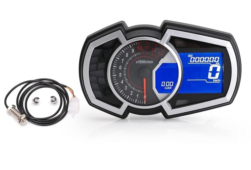 QASULER Universal LCD Motorcycle Speedometer - Image 1