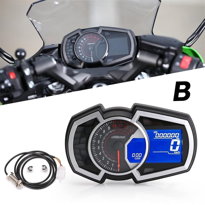 QASULER Universal LCD Motorcycle Speedometer - Image 2