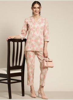 SASSAFRAS Geometric Print High Low Hem Top by Styli  - Image 5