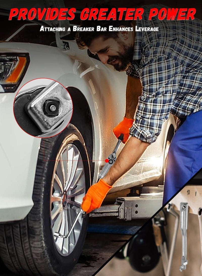 لوبيتيز مفتاح توسيع أداة بار- طويل عزم الدوران مضخم مع 1/2 بوصة محول ثقب مربع, إصلاح المرآب, السيارات, تمديد المفتاح, DIY لمناطق صعبة الوصول - Image 3