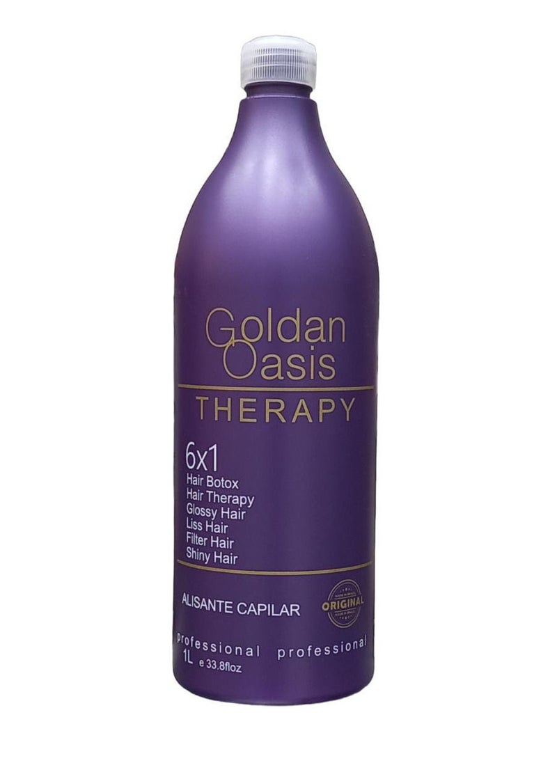Golden Oasis Goldan Oasis Therapy 6×1 Hair Botox Hair Therapy Glossy Hair Liss Hair Filter Hair Shiny Hair 1 L  - Image 1
