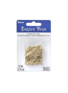 Darice Sequin Pins #12 Gold 3/4 inches 300 assorted size  - Image 2