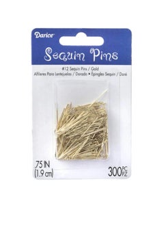 Darice Sequin Pins #12 Gold 3/4 inches 300 assorted size  - Image 3