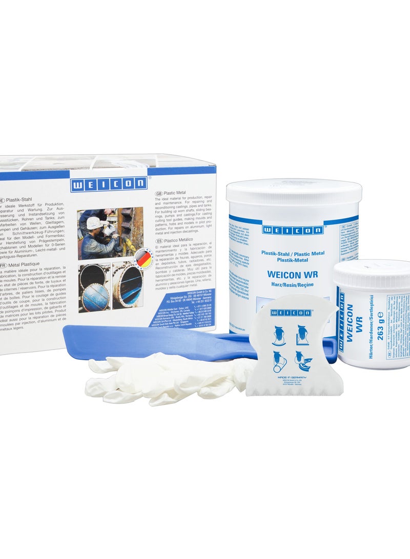 Weicon Wr Epoxy Resin Plastic Steel, 2 Kg, For Metal With Heavy Friction - Image 1