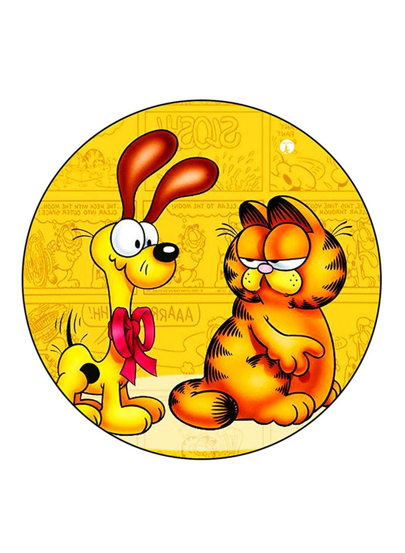 RKN Garfield Printed Fridge Magnet  Round  Multicolour - Image 2