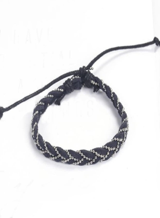 SBI Jewelry Anchor Braided Leather Wrap Bracelet Layered Beaded Bracelets Hamsa Hand Charm Bracelets - Image 3