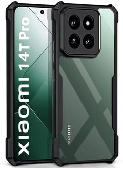 Case Up Case For Xiaomi 14T Pro Crystal Clear Tactical Back Cover Case With 360 Degree Protection, Shockproof Bumper Protective Phone Cover, Anti-Scratch Hard PC Back (Clear)  - Image 1