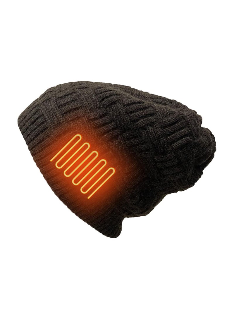 GGOOT Heated Beanie | Thermal Beanie with 3 Temperature Levels,Rechargeable Warm Winter Hat Knit Skull Cap Unisex Outdoor Sports Heated Beanies - Image 1