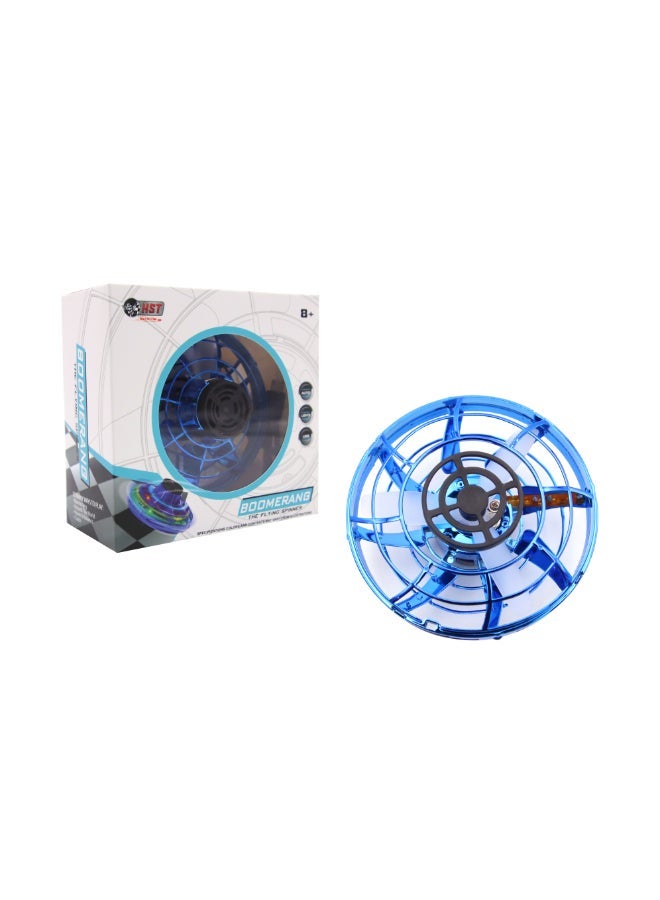 HST Boomerang Flying Spinner – Hand-Thrown Rechargeable UFO Toy with LED Lights - Multicolor - Assorted - Image 1