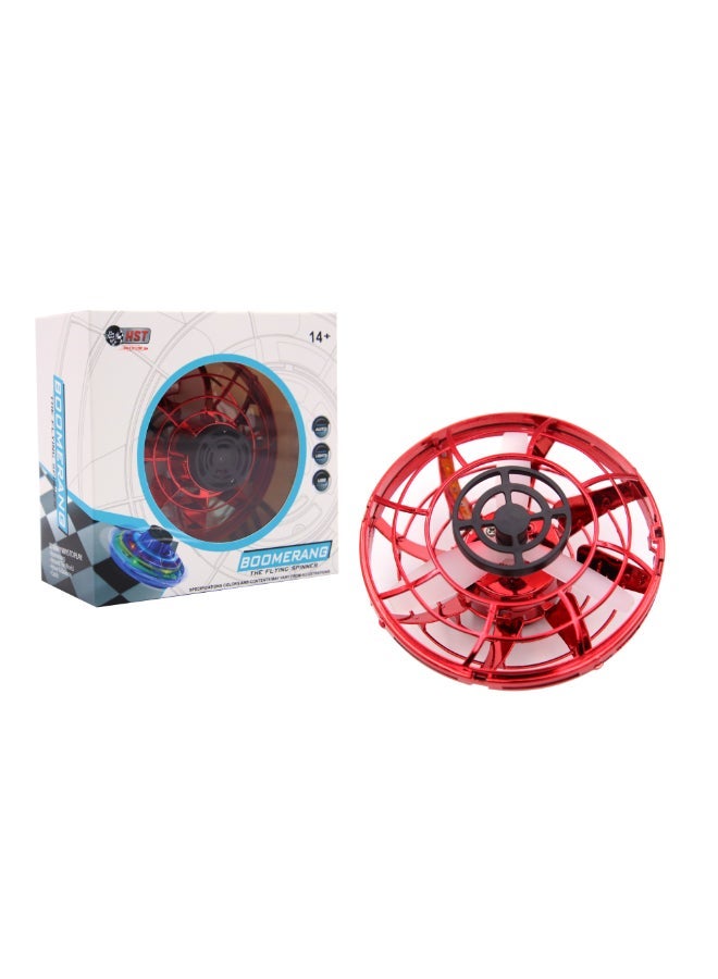 HST Boomerang Flying Spinner – Hand-Thrown Rechargeable UFO Toy with LED Lights - Multicolor - Assorted - Image 2