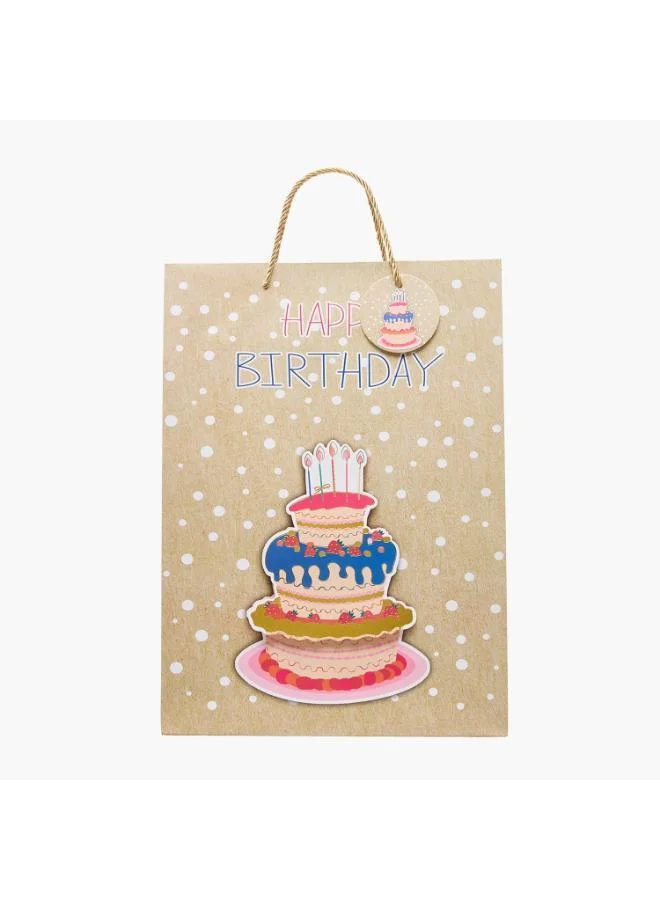 فايندز Findz Birthday Accessories Print Paper Gift Bag - Large