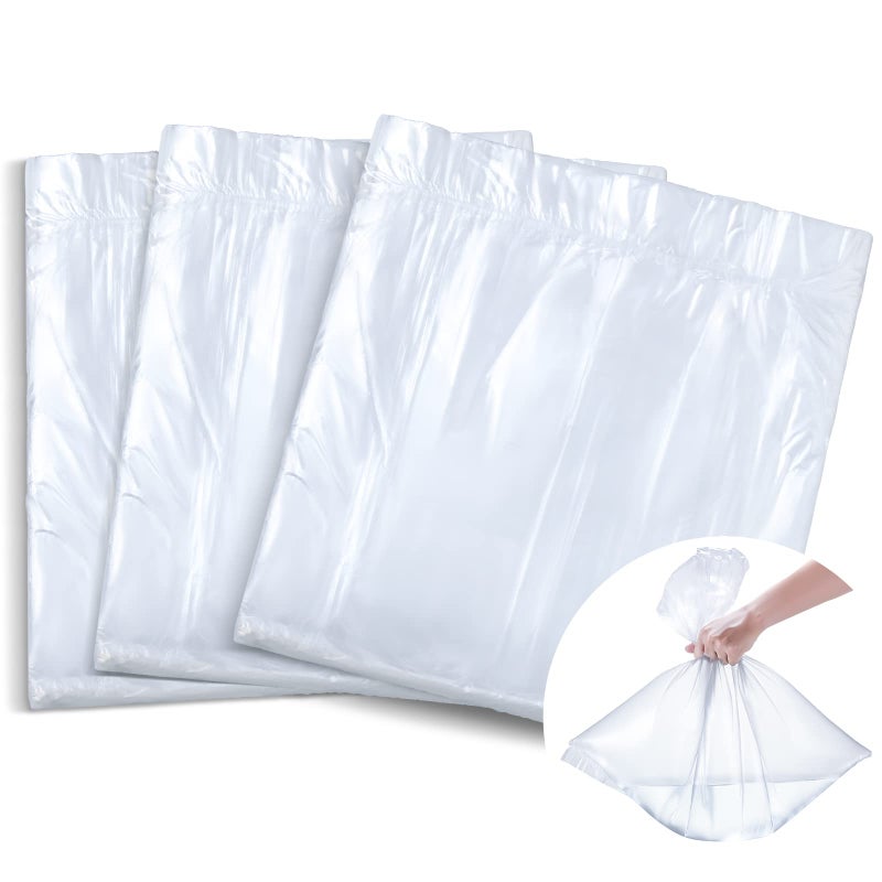 Chinco 100 Pcs Disposable Foot Tub Liner Portable Bath Bags Plastic Pedicure Spa Bags Thin Large Foot Bath Liners Disposable Spa Hotel Home Use, 25 x 23 Inches - Image 1