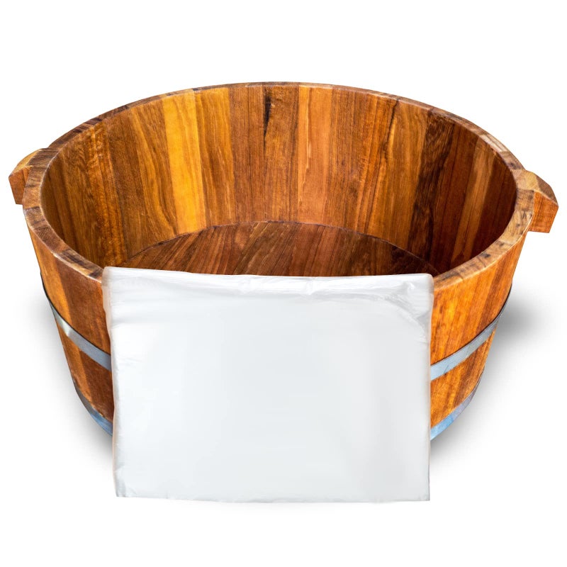 Chinco 100 Pcs Disposable Foot Tub Liner Portable Bath Bags Plastic Pedicure Spa Bags Thin Large Foot Bath Liners Disposable Spa Hotel Home Use, 25 x 23 Inches - Image 5