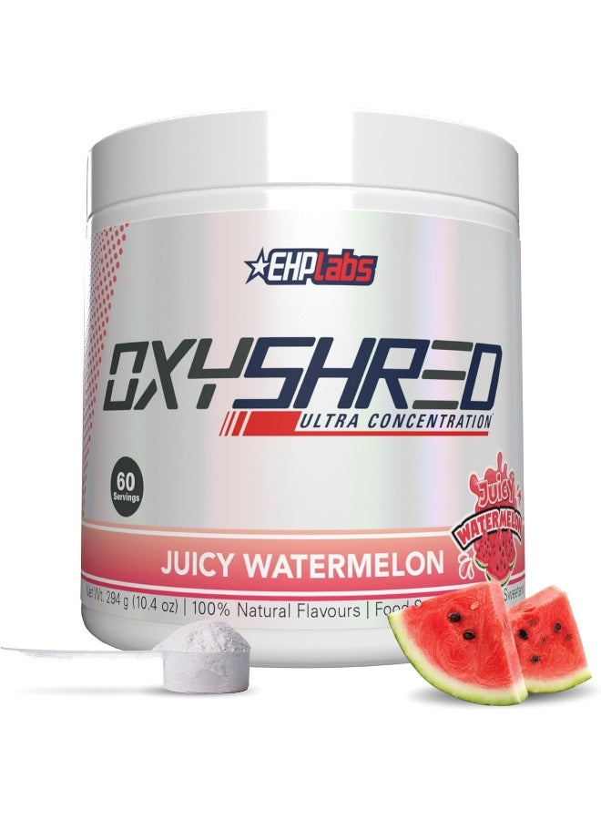 EHP Labs Oxyshred Thermogenic Fat Burner - Weight Loss Supplement, Energy Booster, Pre-Workout, Metabolism Booster, Water Cut 60 Servings (Juicy Watermelon) - Image 1