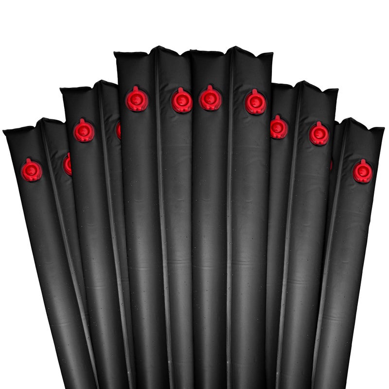 Robelle 8 ft 6Pack Heavy Duty Black Double Chamber Pool Cover Weights 33 MM Thick Vinyl Pool Water Bags Water Tubes