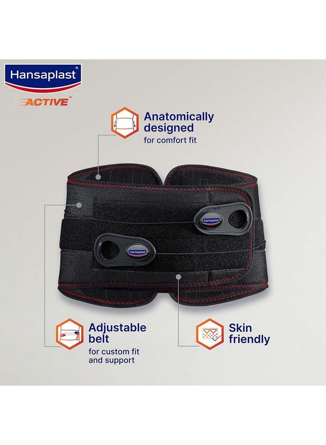 Hansaplast Active Lace Pull LS Support for Men & Women | 1 Unit | One Size Fits Most | Lower Back Support Belt for Long Lasting Pain Relief & Stability | Lumbo Sacral Support Adjustable Belt and Lace Pull Mechanism for Easy Compression Adjustment | Lower Back Pain, Strain, Preventive Care, Overuse Care - Image 2
