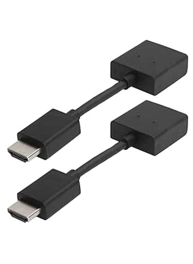 4K HDMI ذكر إلى أنثى كابل تمديد 2 قطعة أسود متين عالي السرعة للفيديو والصوت - Image 1