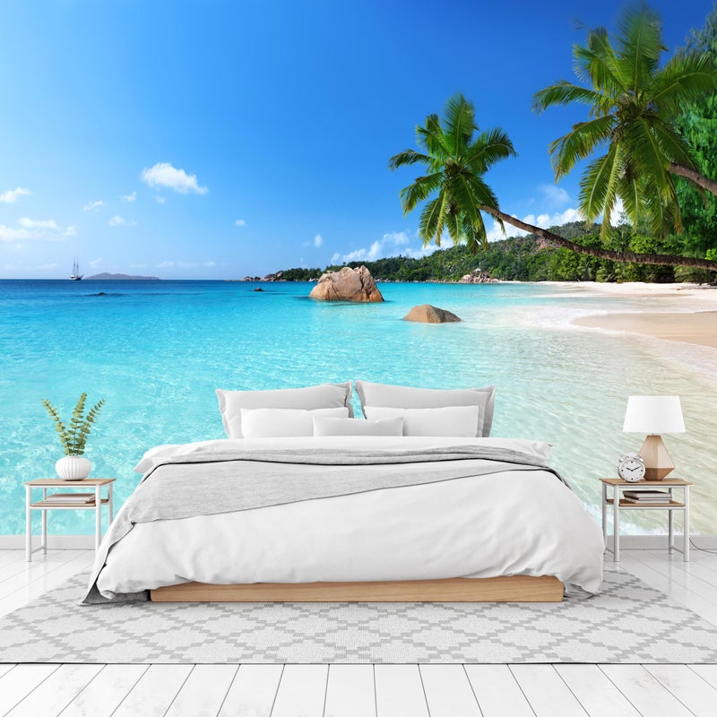 CliouarBeach Sea View Wall Mural wallpaper137 x 100