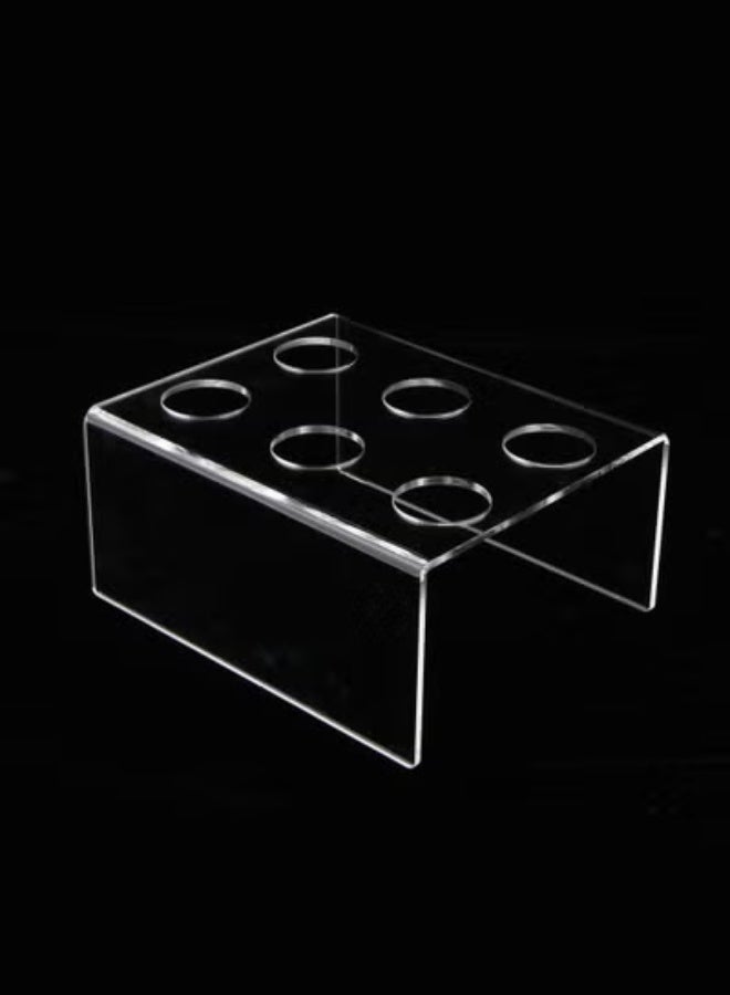 ZAMZIN 2-Pack Clear Acrylic Ice Cream Cone Holder Stand 6 Holes Each Transparent Dessert Display Rack for Ice Cream Cones Crisp Tubes Cupcakes Cake Pops Party Wedding Café - Image 3