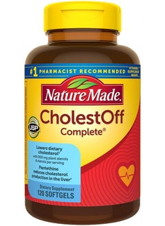 Nature Made CholestOff Complete, Dietary Supplement for Heart Health Support, 120 Softgels, 20 Day Supply  - Image 1